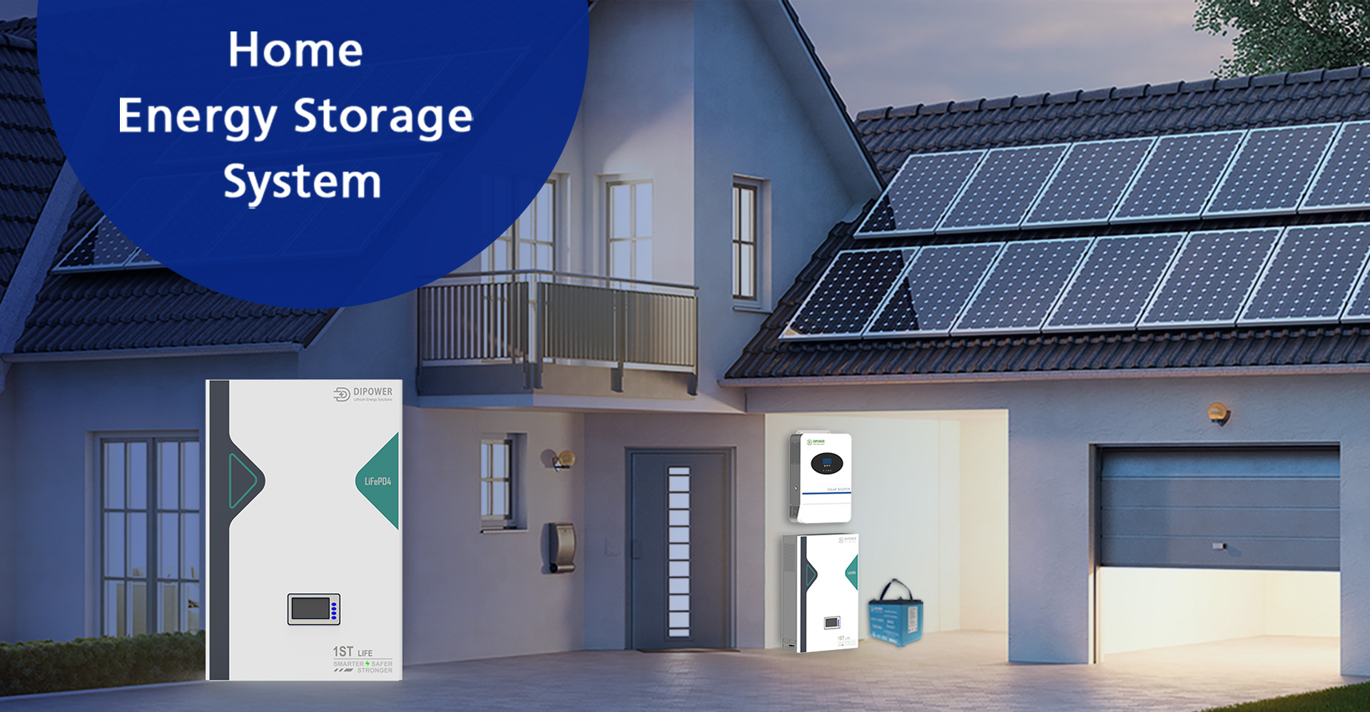 Dipower one-stop home solar energy storage system